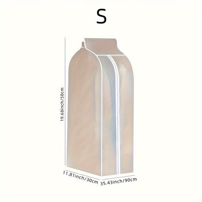 Foldable Transparent Hanging Clothes Dust Cover – Wardrobe Garment Protector for Dresses, Coats and Long Clothing