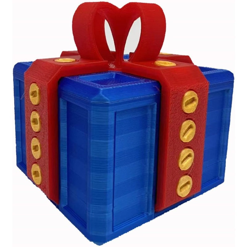 Funny Prank Screw Gift Box – 3D Printed Money Box for Cash or Card Gifts, Blue 3.15” Novelty Surprise Container