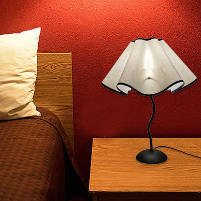 Petal Lampshade Table Light Cover – Elegant Bedside Lamp Shade for Cafe, Dorm, or Apartment Decor, 14.96-Inch Durable Fabric Design