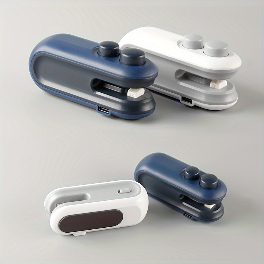 USB Rechargeable Mini Sealing Machine – 2-in-1 Heat Seal & Cut, Keeps Food Fresh Longer, Compact and Portable for Kitchen Use