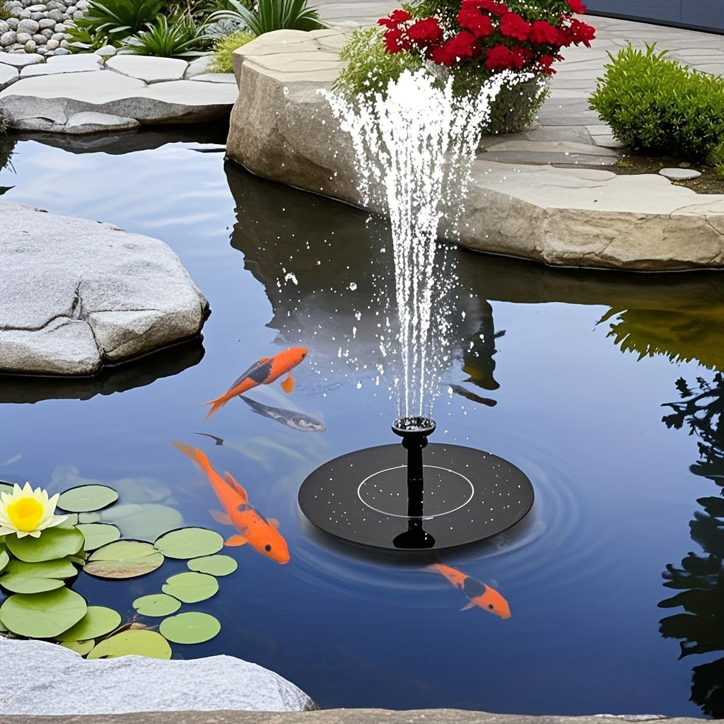 Solar Bird Bath Fountain – Automatic Energy-Efficient Design with 6 Spray Nozzles, Eco-Friendly Blue Outdoor Garden Decor