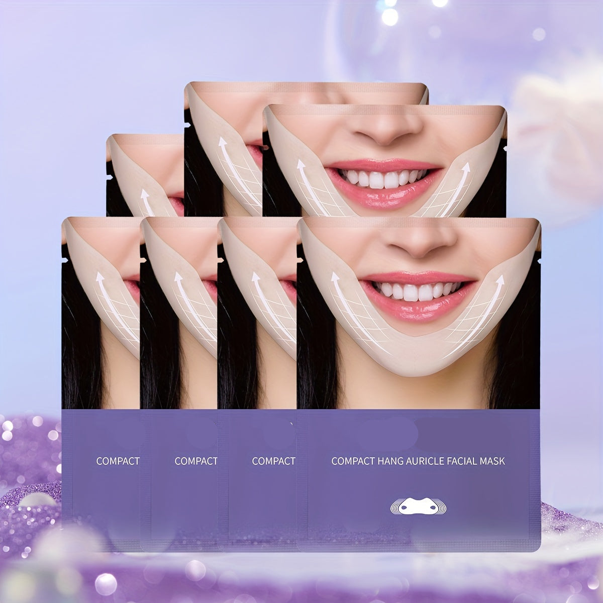 V-Shaped Lifting Mask – Double Chin Reducer and Jawline Sculpting Facial Mask for Firming, Contouring, and Anti-Aging Skin Care Results