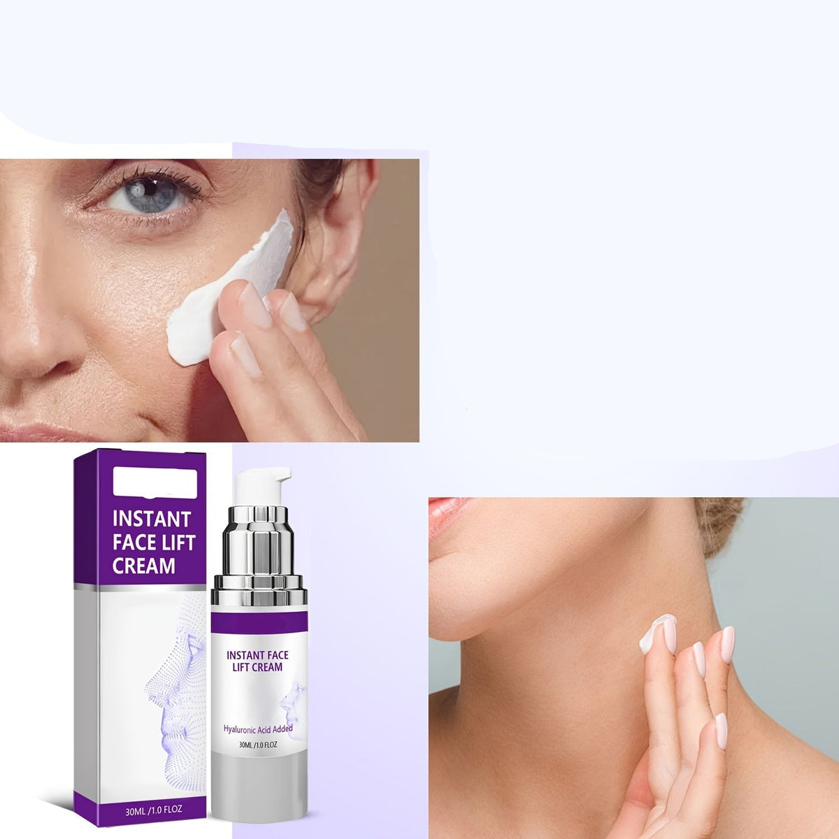 Facial Lifting Cream with Collagen, Retinol, and Hyaluronic Acid – Instant Firming, Tightening, Moisturizing Anti-Aging Cream for Smooth Skin Appearance