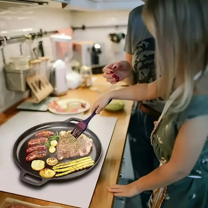 Non-Stick Cast Iron Skillet – Durable Versatile Frying Pan for Home Cooking, Outdoor Camping, BBQ, and Daily Kitchen Essentials