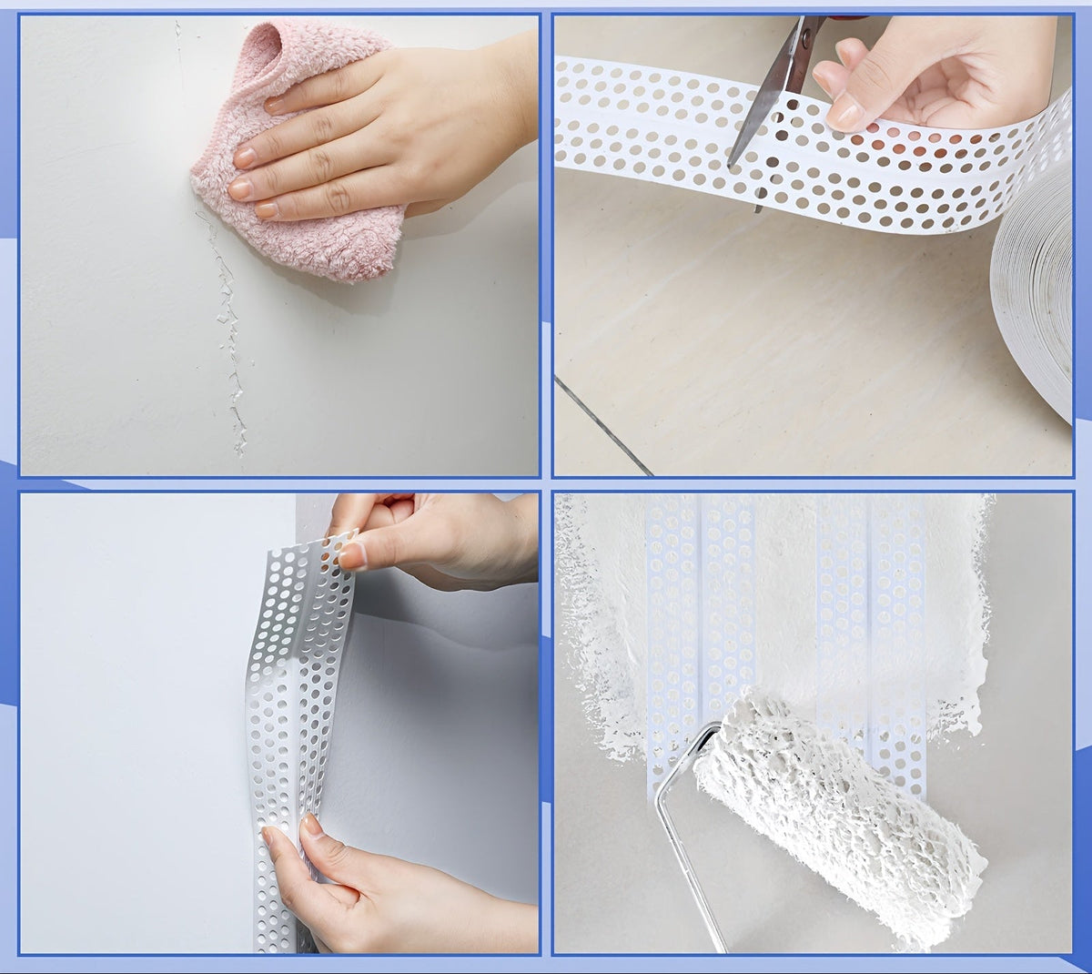 Self-Adhesive Drywall Joint Tape- Multi-Use Wall Crack and Corner Line Repair Tape for Smooth, Flawless Finish