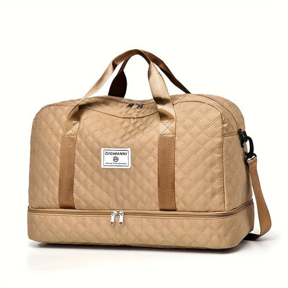Luxury Large-Capacity Duffel Bag – Dry/Wet Separation, Multiple Pockets, Shoulder & Crossbody Strap, Perfect for Gym, Travel, and Weekend Getaways