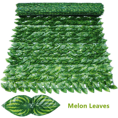 Artificial Leaf Fence Panels Faux Hedge Privacy Fence Screen Greenery for Outdoor Garden Yard Terrace Patio Balcony Decorations