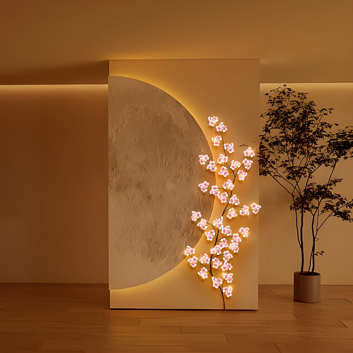 LED Cherry Blossom Branch Lights – 100m USB Powered Floral String Lights for Weddings, Bedrooms, Parties, and Festive Décor