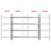 Adjustable safety grille for windows with 3 crossbars 700-1050 mm