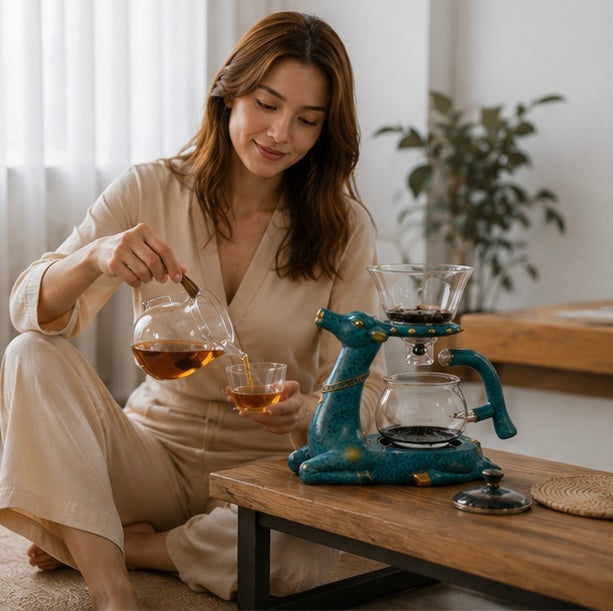 Automatic Glass Kung Fu Teapot - Premium High-End Tea Brewing Pot for Tea Enthusiasts with Elegant Pouring and Modern Design