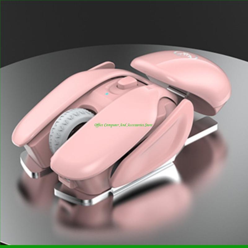 Ergonomic Wireless RGB Mouse – 4-Key Optical Mute Mouse with 1600 DPI for Work, Gaming, or Stylish Unisex Gift