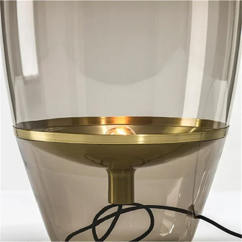 Nordic Glass Lampshade Table Lamp – Modern Creative Desk Lighting for Bedroom, Office, or Living Room, Stylish Bedside Lamp with Soft Glow for Home Decor