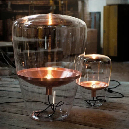 Nordic Glass Lampshade Table Lamp – Modern Creative Desk Lighting for Bedroom, Office, or Living Room, Stylish Bedside Lamp with Soft Glow for Home Decor