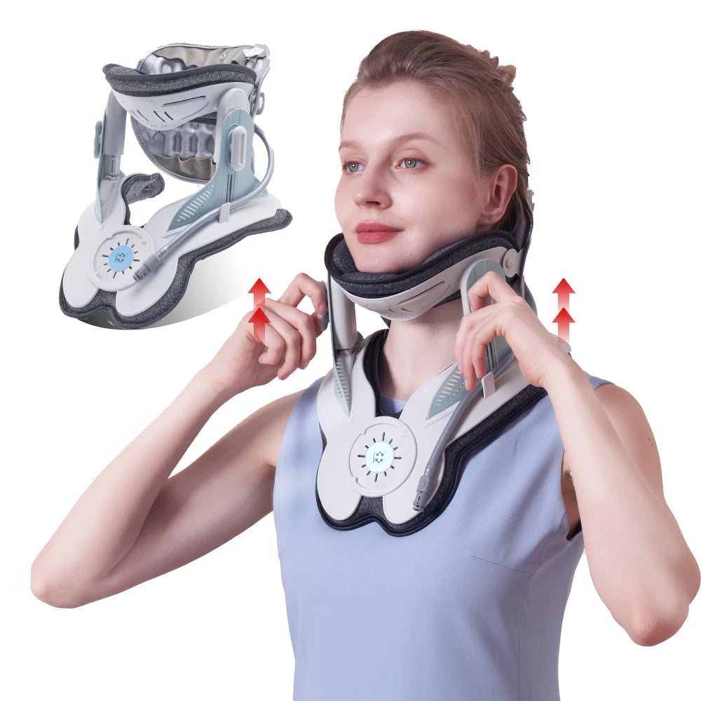 Electric Neck Traction Brace – Soft Adjustable Cervical Collar with Custom Logo, Pain Relief & Support for Neck Fixation Therapy