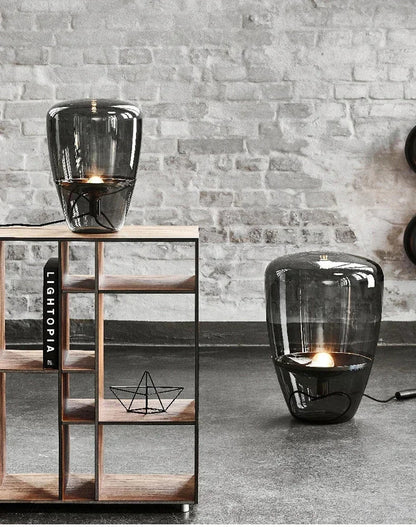 Nordic Glass Lampshade Table Lamp – Modern Creative Desk Lighting for Bedroom, Office, or Living Room, Stylish Bedside Lamp with Soft Glow for Home Decor