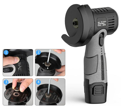 Mini Handheld Angle Grinder – 12V Cordless Lithium Tool for Effortless Polishing, Precision Cutting, and Portable DIY Projects