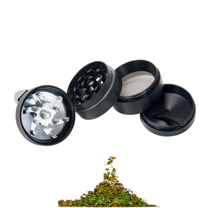 Nut and Hard Spice 4-Layer Herb Grinder – 40mm Handle-Type Spice Mill with Durable Design for Smokers and Holiday Gift Enthusiasts