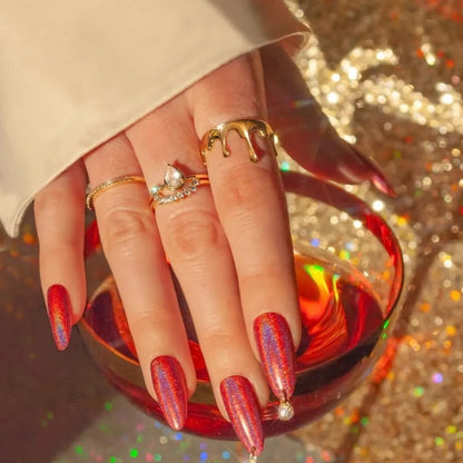 Dripping Stainless Steel Rings for Women – Statement Irregular Jewelry in Gold or Silver for Unique Gifts and Modern Streetwear