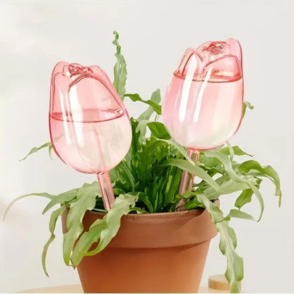 Self-Watering Tulip Plant Balloons – 2/4 Pack Indoor Outdoor Drip Irrigation Tools for Longer Watering with Narrow Spout Design