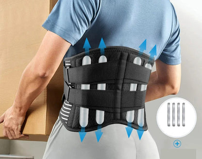 Adjustable Back Brace for Pain Relief – Breathable Lumbar Support Belt for Herniated Disc, Sciatica, and Scoliosis Recovery