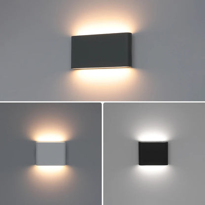 Waterproof LED Wall Light 6W/12W – IP65 Modern Aluminum Up Down Outdoor Indoor Fixture for Patio, Garden, or House Decor