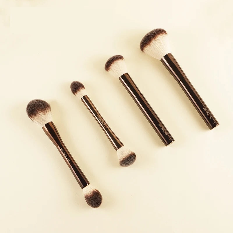Professional Hourglass Makeup Brush Set – Retractable Eyeshadow, Foundation, Concealer, Powder & Eyeliner Brushes for Beauty Pros