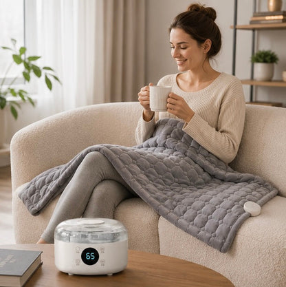 Water Circulation Electric Blanket - Heated Mattress Blanket System for Comfortable Warm Sleeping During Cold Seasons
