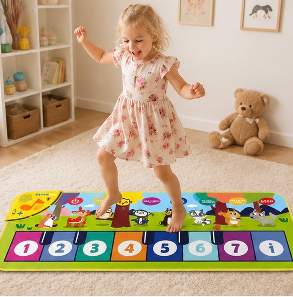 Interactive Piano Mat for Kids – Musical Floor Keyboard Dance Mat with Sounds, Educational Music Toy for Toddlers, Boys & Girls Gift