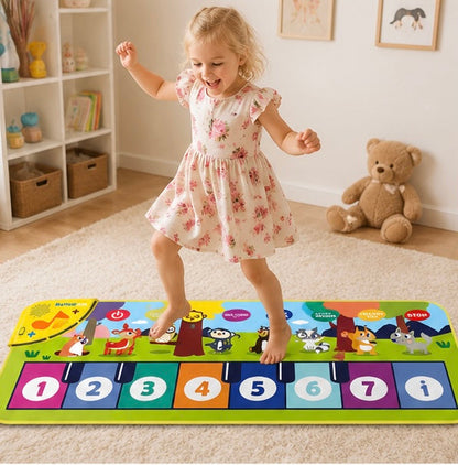 Interactive Piano Mat for Kids – Musical Floor Keyboard Dance Mat with Sounds, Educational Music Toy for Toddlers, Boys & Girls Gift