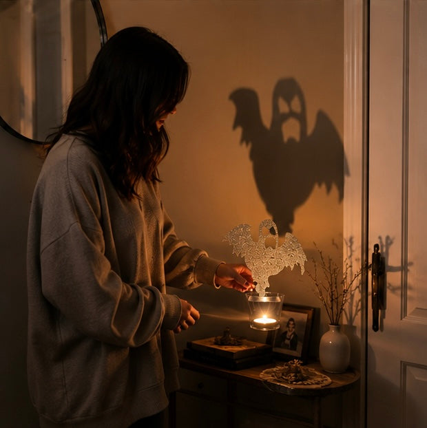 Halloween Decorative Candle Holder – Scary Resin Candlestick Ornament Desk Accessory for Haunted Room Ambiance and Festival Party Décor
