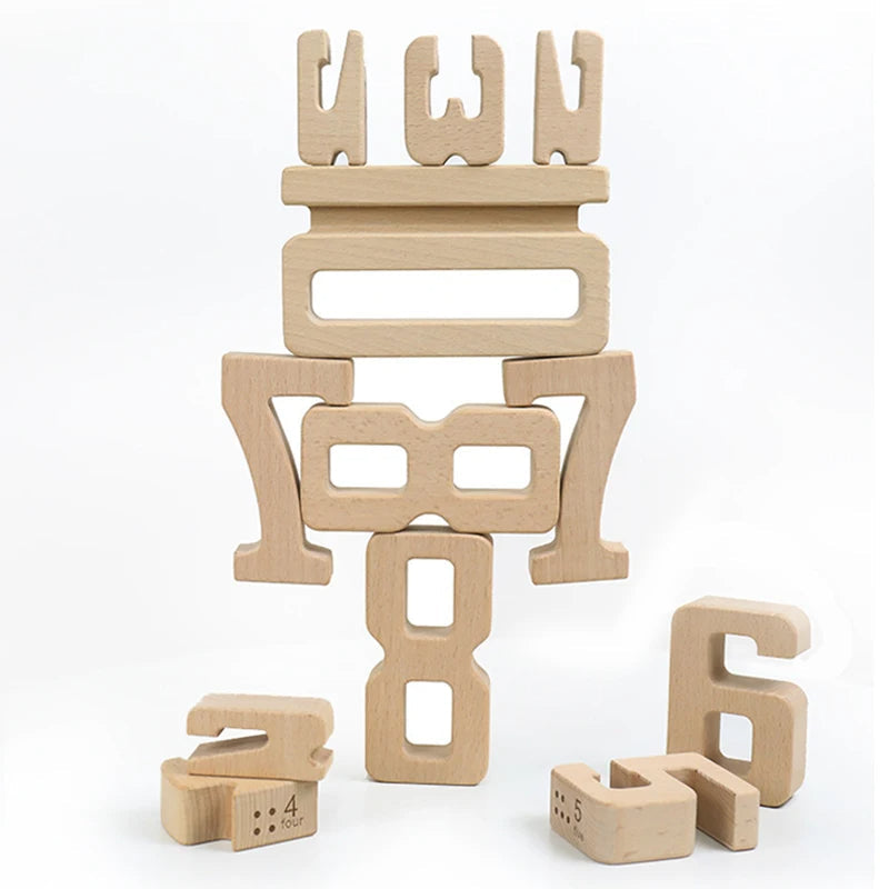 Wooden Balance Building Blocks – 3D Montessori Educational Toy for Children’s Early Learning, Creative Thinking & Balance Skill Development