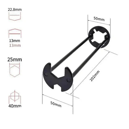 Multi-Purpose Plumbing Wrench Set – Four-Claw Hexagon Sink Faucet Wrench & Repair Tool for Household Pipe Fixes
