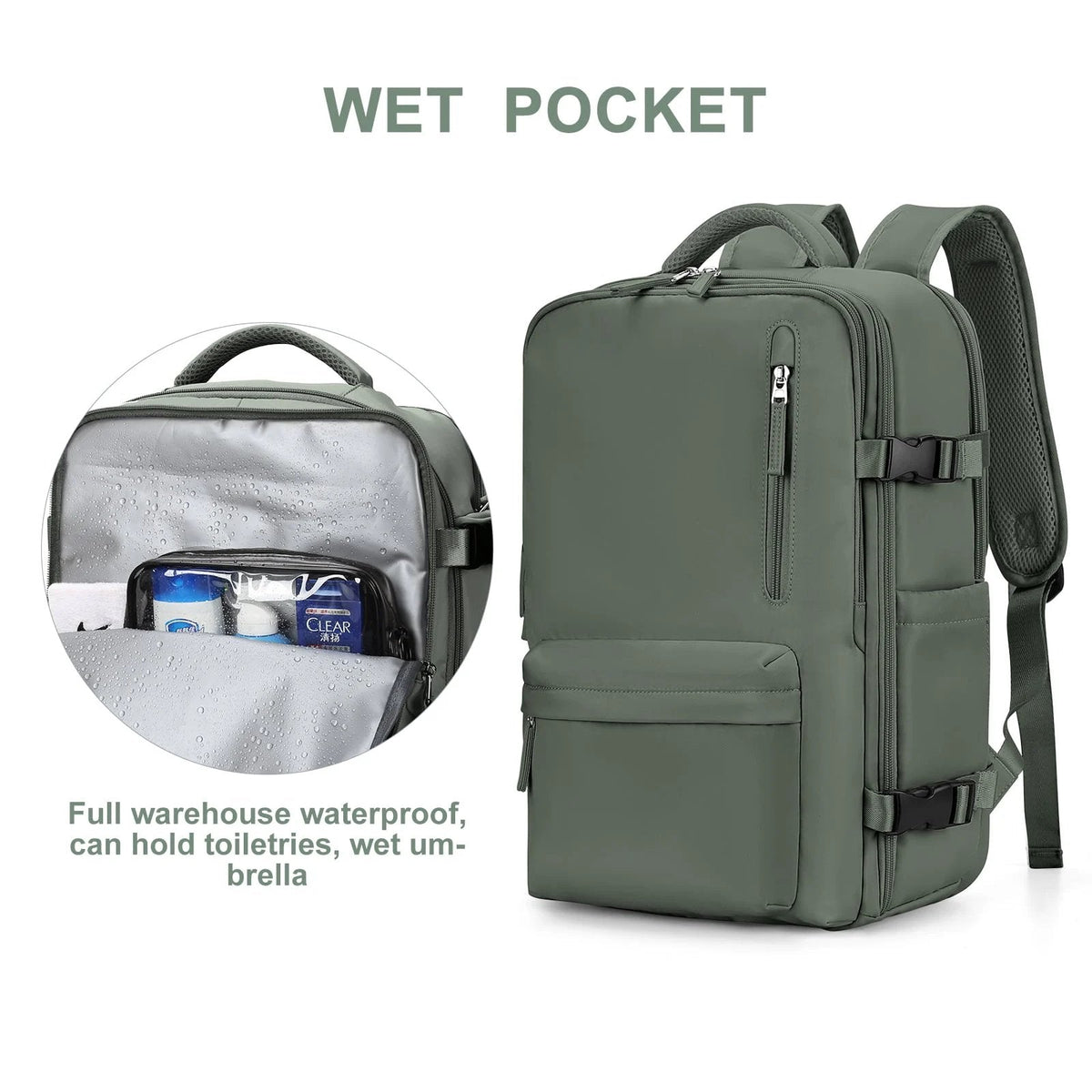 Women's large waterproof hiking backpack
