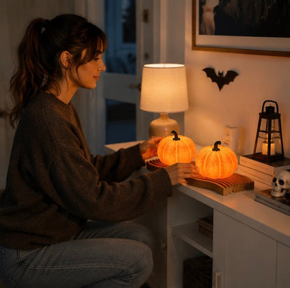 Halloween Pumpkin LED Lantern – Battery Powered Night Light for Kids Bedroom Decoration, Trick-or-Treat Party, and Festive Holiday Home Décor