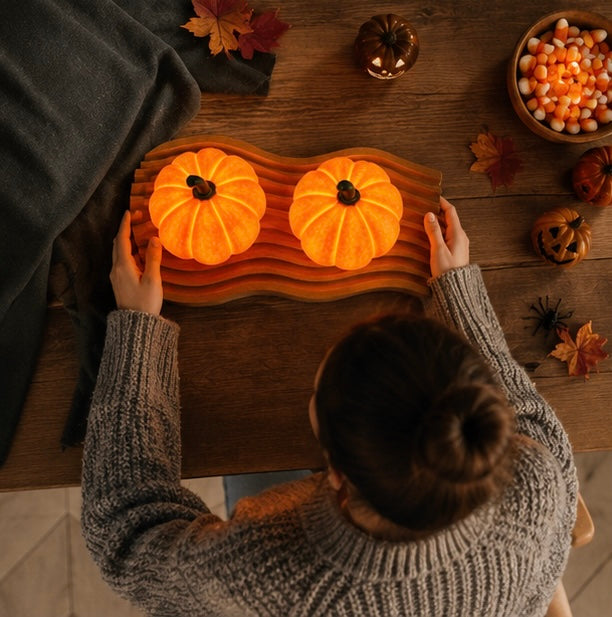 Halloween Pumpkin LED Lantern – Battery Powered Night Light for Kids Bedroom Decoration, Trick-or-Treat Party, and Festive Holiday Home Décor