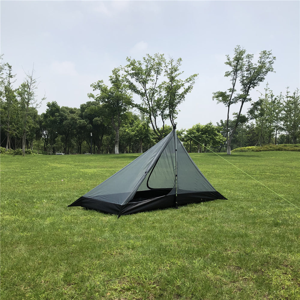 Ultralight Pyramid Camping Tent – Single-Person Waterproof 4-Season Shelter, Compact Rodless Design for Hiking, Backpacking, and Outdoor Adventure Travel