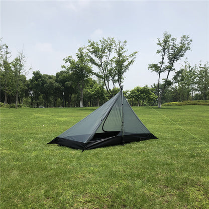 Ultralight Pyramid Camping Tent – Single-Person Waterproof 4-Season Shelter, Compact Rodless Design for Hiking, Backpacking, and Outdoor Adventure Travel