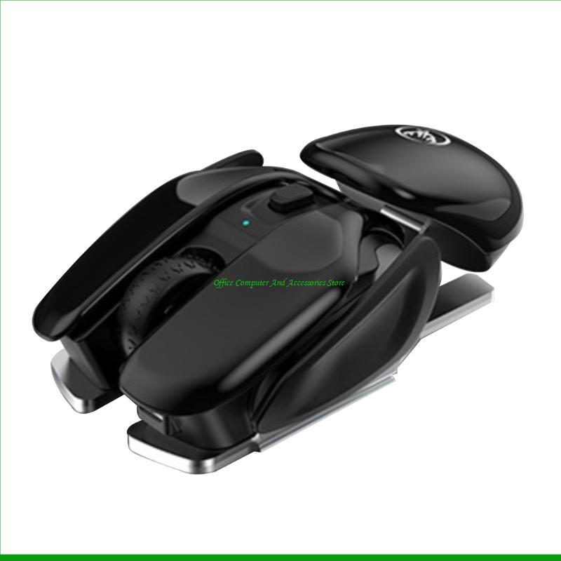Ergonomic Wireless RGB Mouse – 4-Key Optical Mute Mouse with 1600 DPI for Work, Gaming, or Stylish Unisex Gift