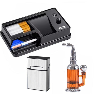 Electric Cigarette Rolling Machine – Smart Infrared LED Sensing Roller with Storage Tray for Regular Tubes and Convenient Tobacco Preparation
