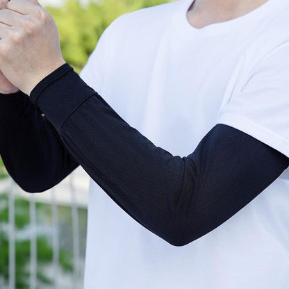 Loose Sun Sleeves for Men - Breathable Mesh Arm Covers for Cycling, Wrist or Hand Coverage