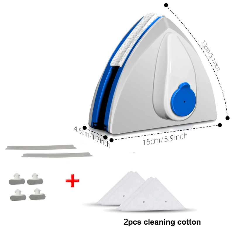 Double-Sided Magnetic Glass Window Cleaner – Household Tool with Drainage Wiper & Auto-Clean Feature for Seamless Streak-Free Glass Cleaning at Home