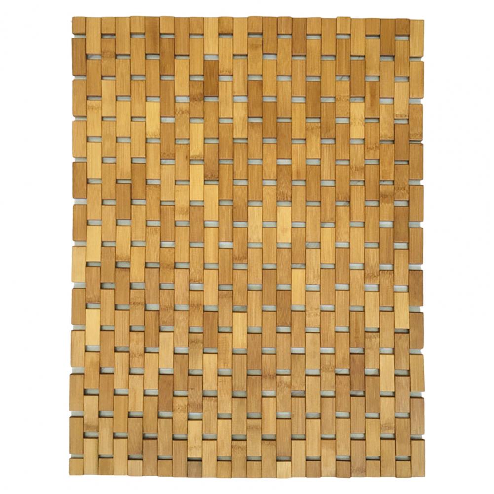 Foldable Bamboo Bath Mat – Anti-Slip Natural Wooden Spa Rug for Bathrooms, Showers, and Home Wellness Spaces
