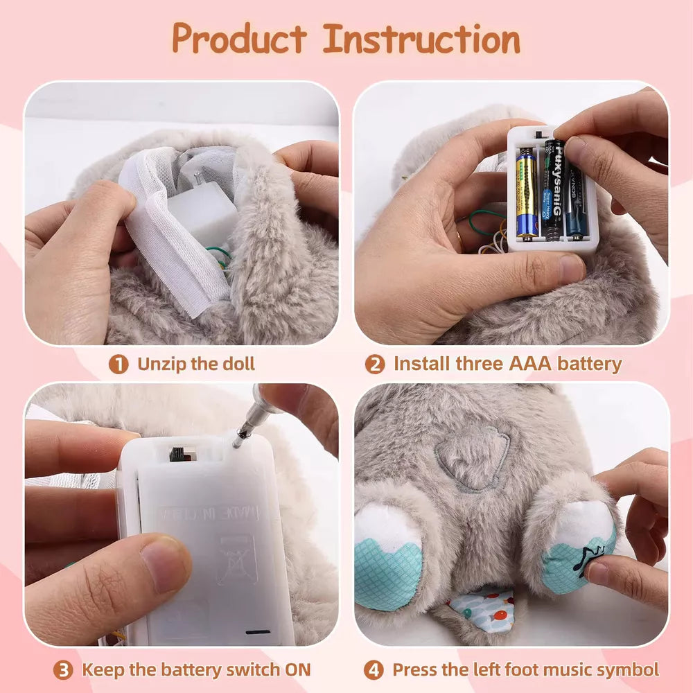 Breathing Otter Musical Stuffed Baby Plush Toy – Perfect Newborn Sensory Comfort Gift