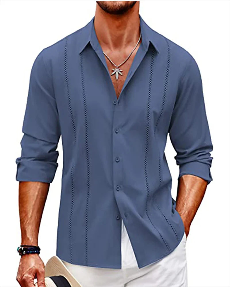 Luxury Men's Printed Long Sleeve Shirt – Trendy Partywear with Button-Up Style, Vibrant Designs, and Sizes up to 6XL