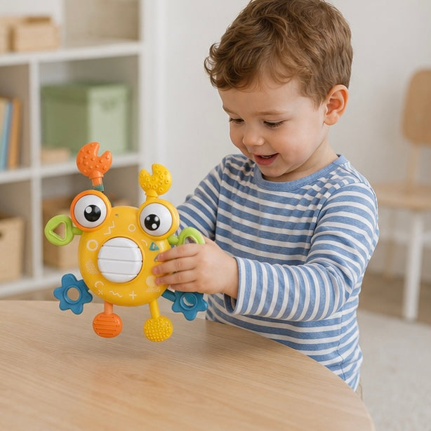 Baby Finger Exercise Toy - Early Learning Rattle and Hanging Bell Set for Newborn Sensory Development and Motor Skills