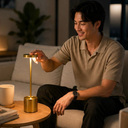 Rechargeable LED Touch Table Lamp - Dimmable Bedside Night Light for Bedrooms, Outdoor Ambience, Reading and Modern Home Decor