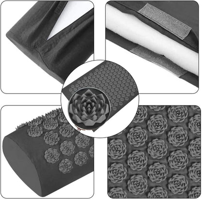 Acupressure Yoga Mat & Pillow Set – Kuznetsov’s Spike Applicator for Full-Body Massage, Stress Relief & Foot Reflex Therapy