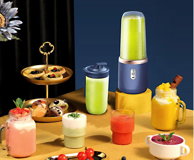 Electric 6-Blade Portable Blender Bottle – Multi-Function Smoothie Cup for Juicing, Ice Crushing, and Meal Prep Anywhere
