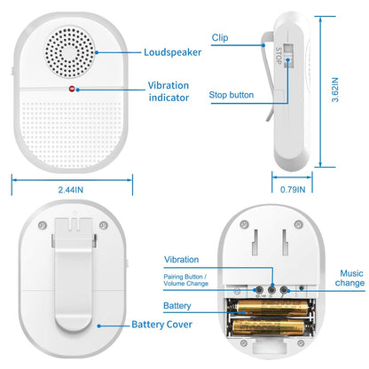 CallToU Caregiver Pager  Vibration Pager Nurse Calling Alert System elderly Wireless SOS Call Button