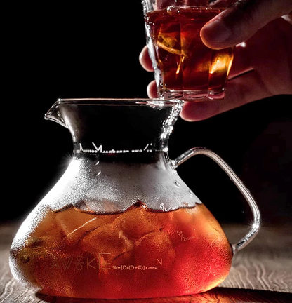 Coffee Carafe – 450ml Glass Sharing Pot with Water Level Display for Manual Brewing, Pour Over, and Barista Accessories